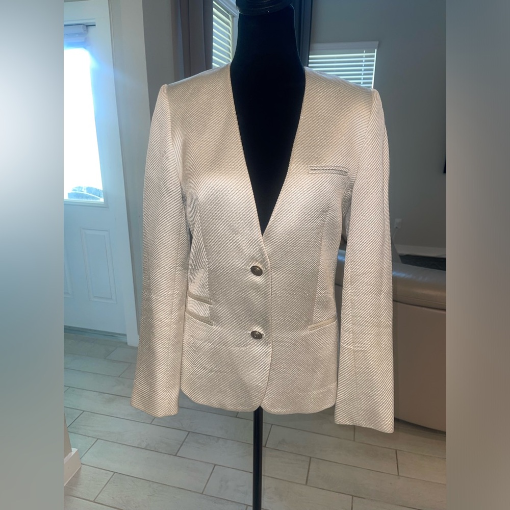 ZADIG & VOLTAIRE Vadim Deluxe Metallic blazer Jacket sz 38